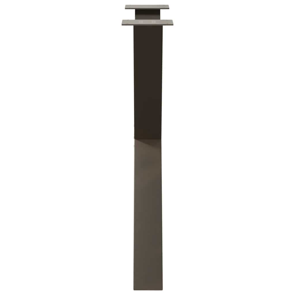 Pieds de table à manger en forme de X 3 pièces Acier naturel 70 x (72-73) cm Acier - XIOS