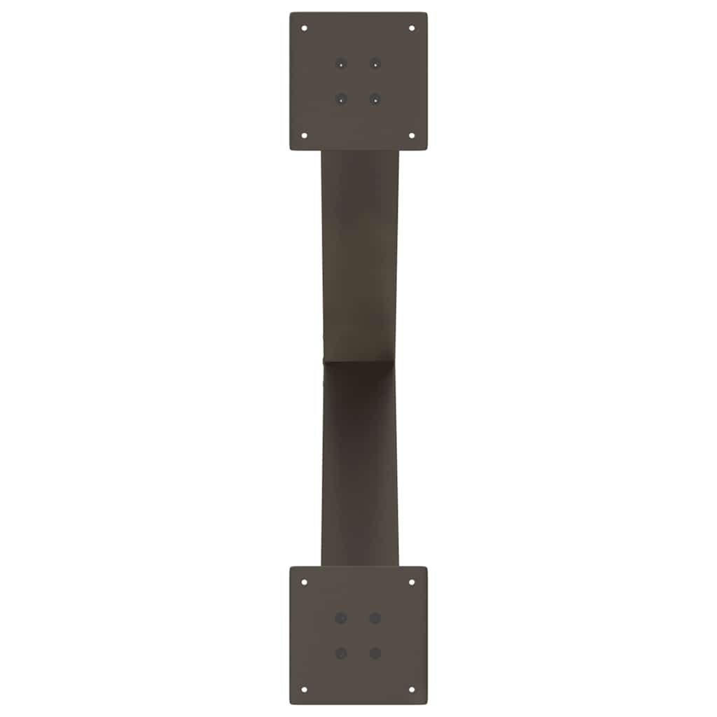Pieds de table à manger en forme de X 3 pièces Acier naturel 70 x (72-73) cm Acier - XIOS