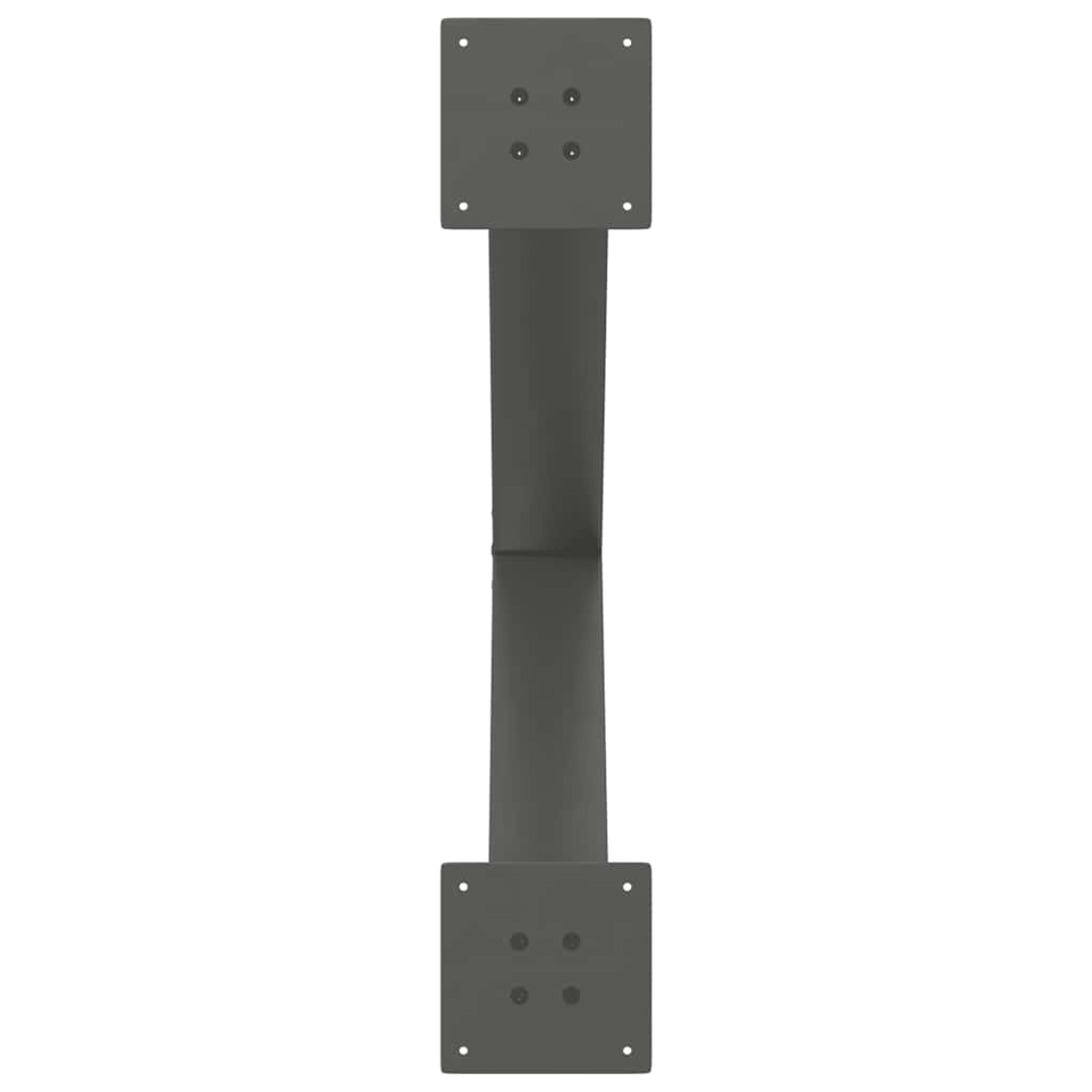 Pieds de table à manger en forme de X 3 pièces Anthracite 80 x (72-73) cm Acier - XIOS
