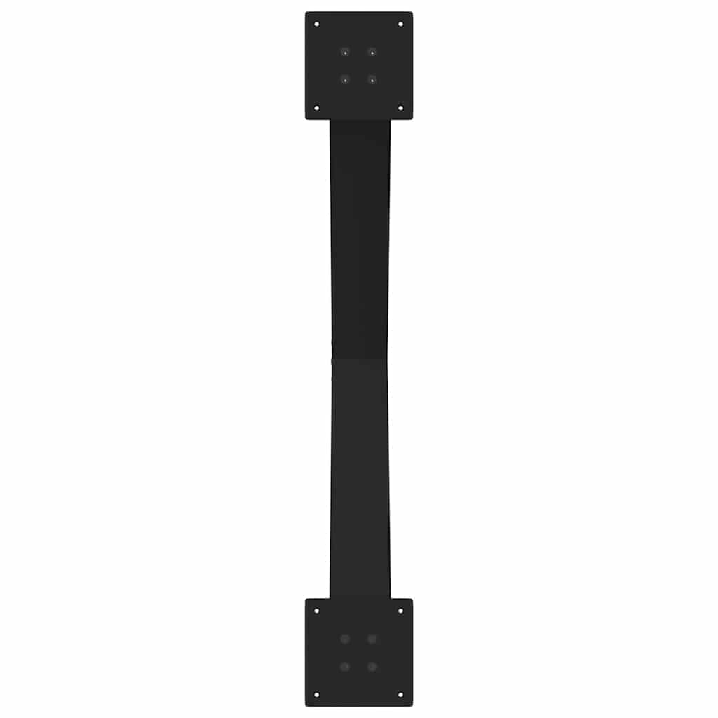 Pieds de table à manger en forme de X, 3 pièces, noir, 90 x (72-73) cm, acier - XIOS