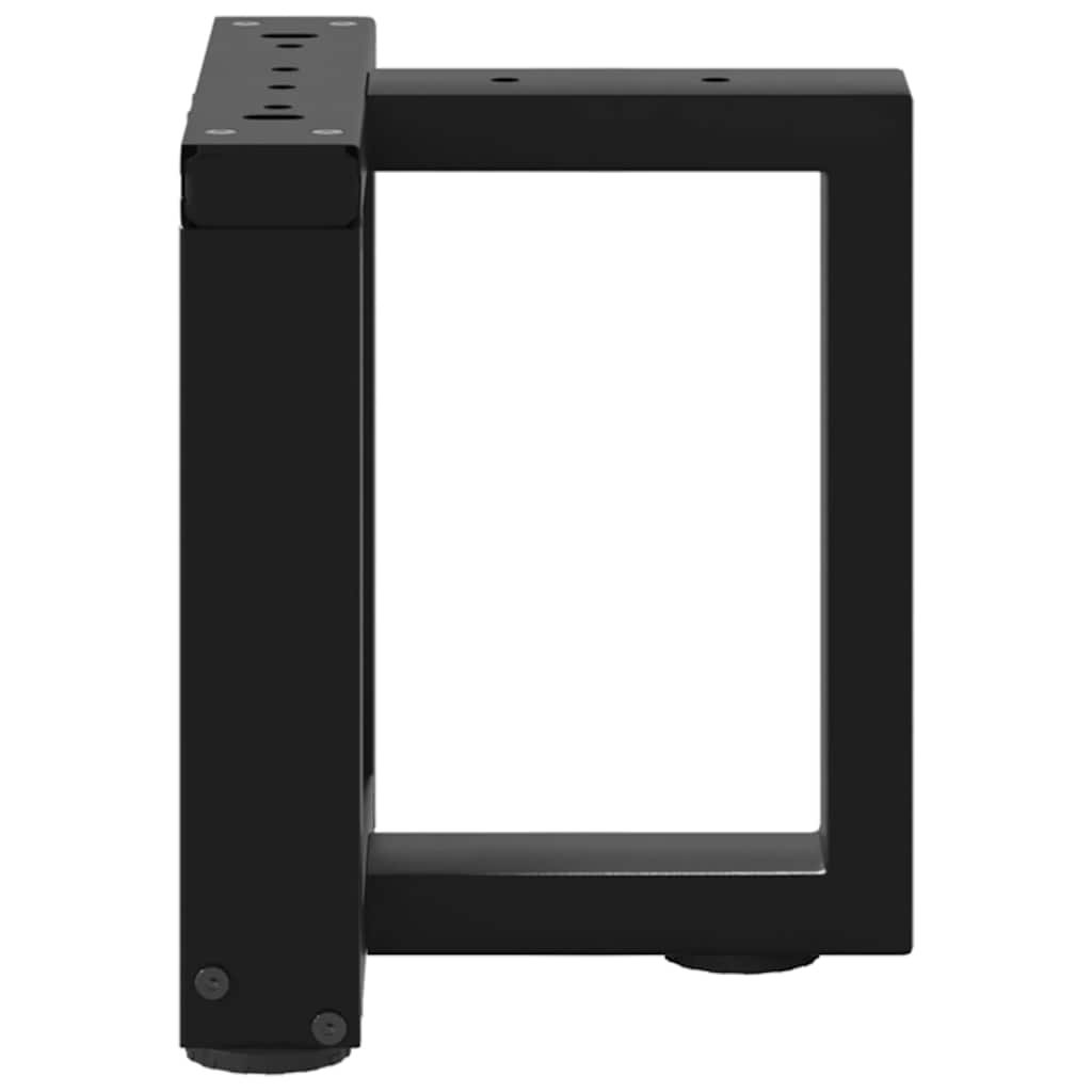 Pieds de table basse en T, 2 pièces, noir, 30 x 25 x (30-31) cm, acier - XIOS