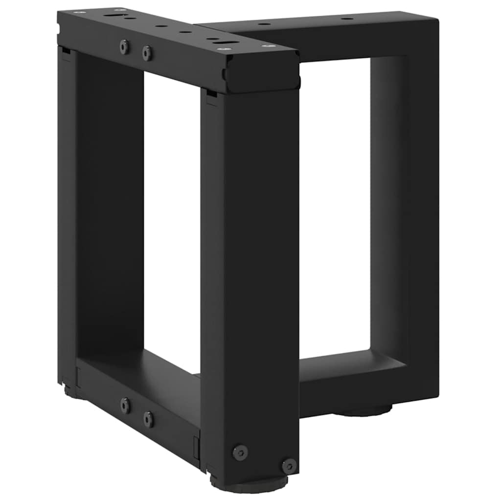 Pieds de table basse en T, 2 pièces, noir, 30 x 25 x (30-31) cm, acier - XIOS