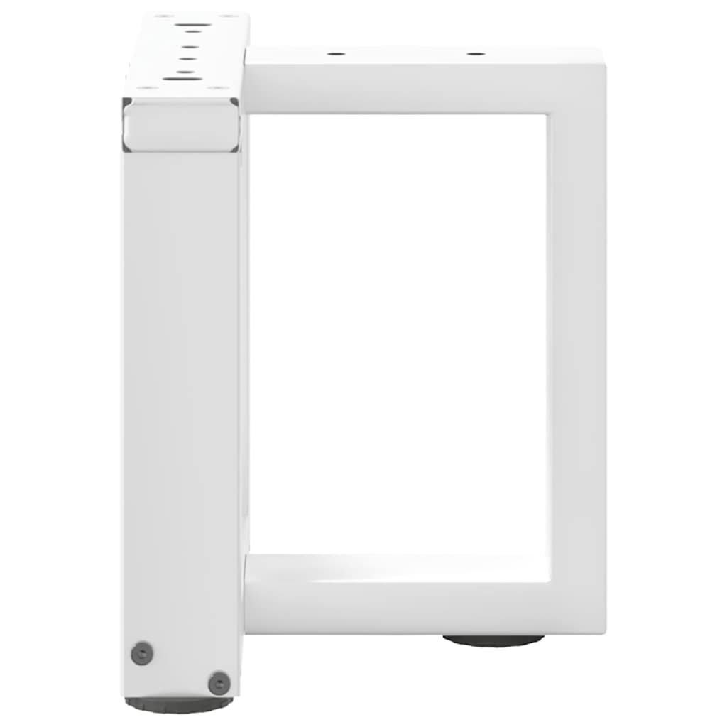 Pieds de table basse en T, 2 pièces, blanc, 30 x 25 x (30-31) cm, acier - XIOS