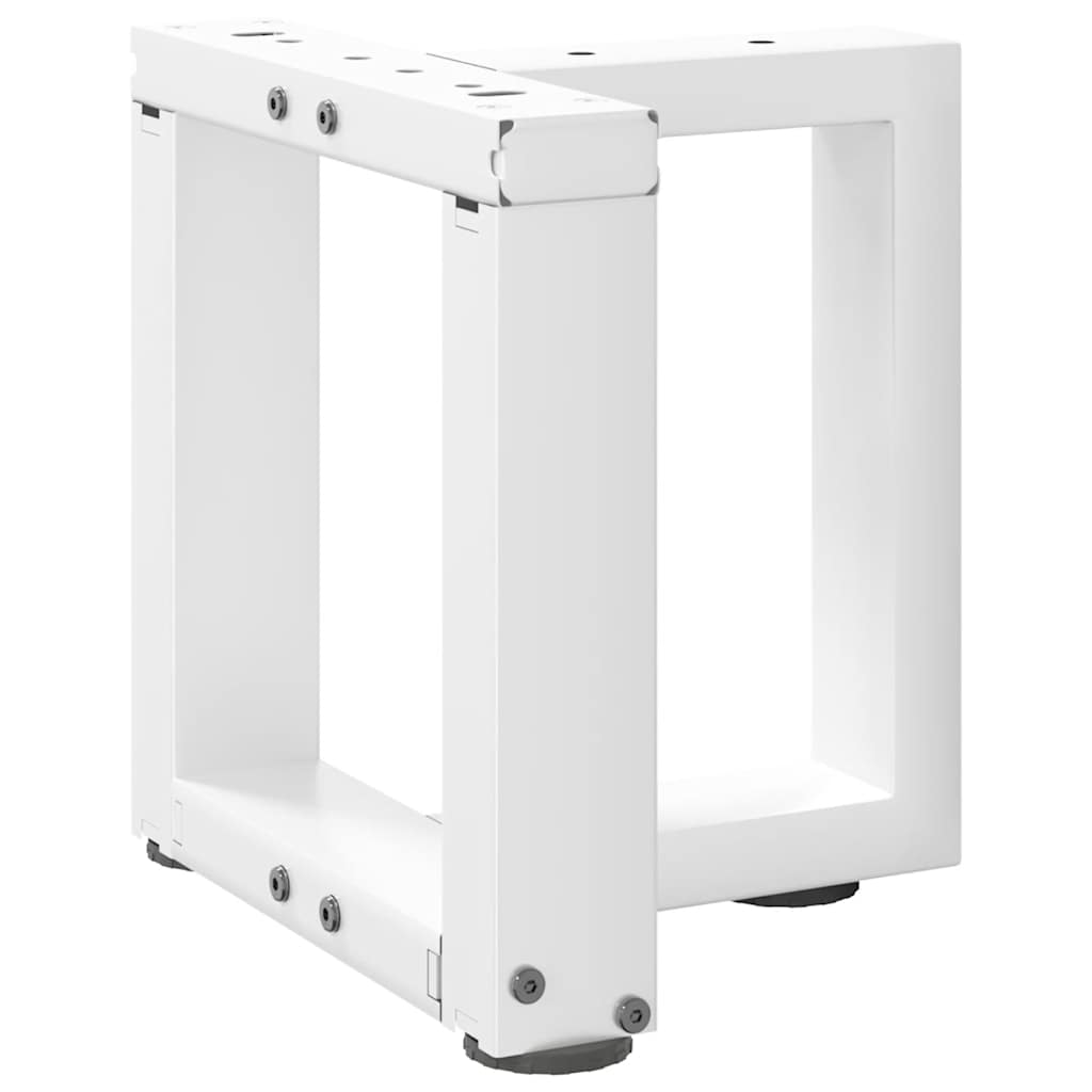 Pieds de table basse en T, 2 pièces, blanc, 30 x 25 x (30-31) cm, acier - XIOS
