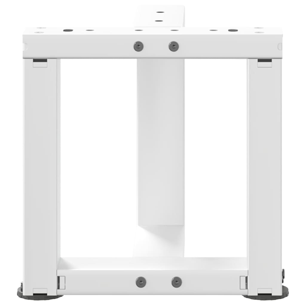 Pieds de table basse en T, 2 pièces, blanc, 30 x 25 x (30-31) cm, acier - XIOS