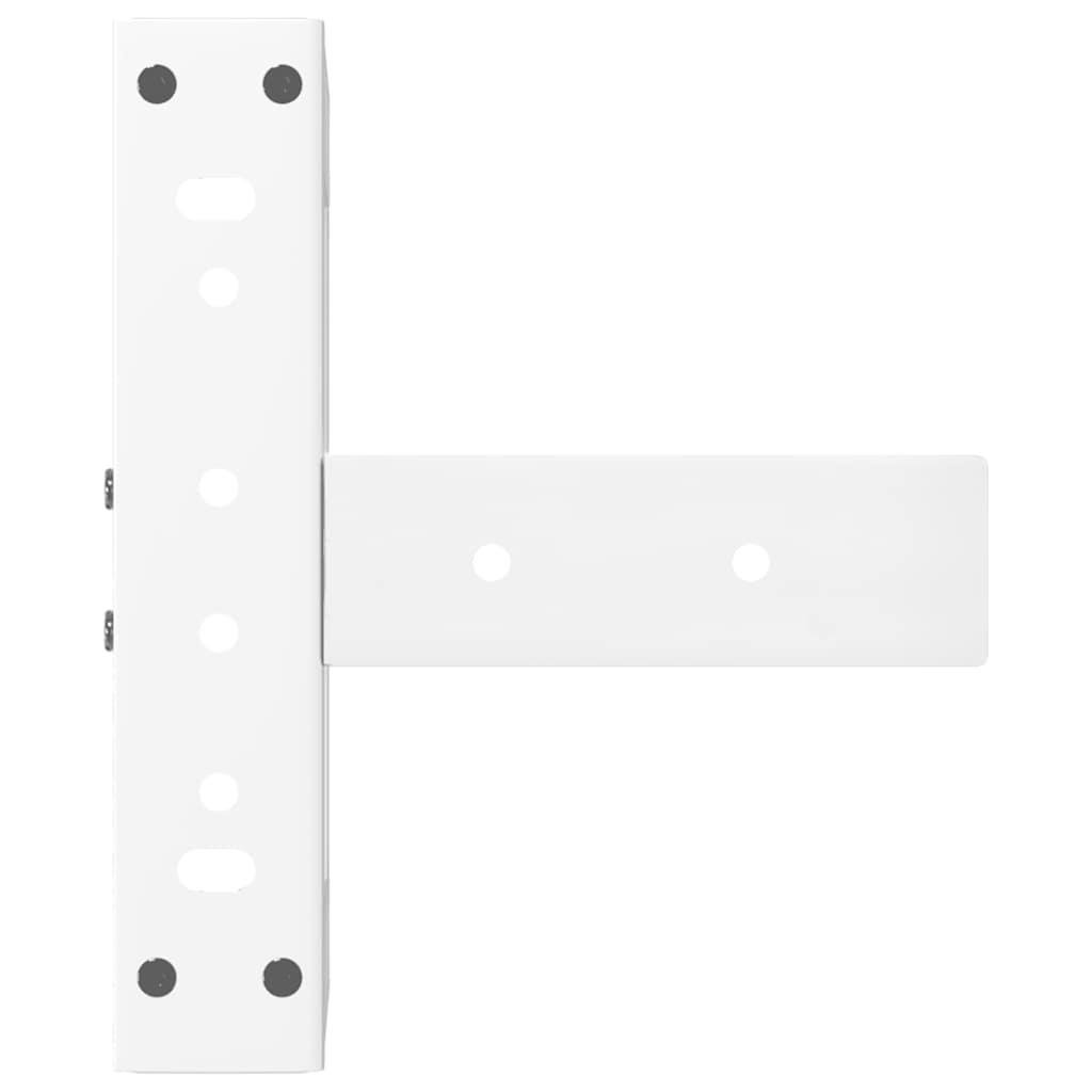 Pieds de table basse en T, 2 pièces, blanc, 30 x 25 x (30-31) cm, acier - XIOS