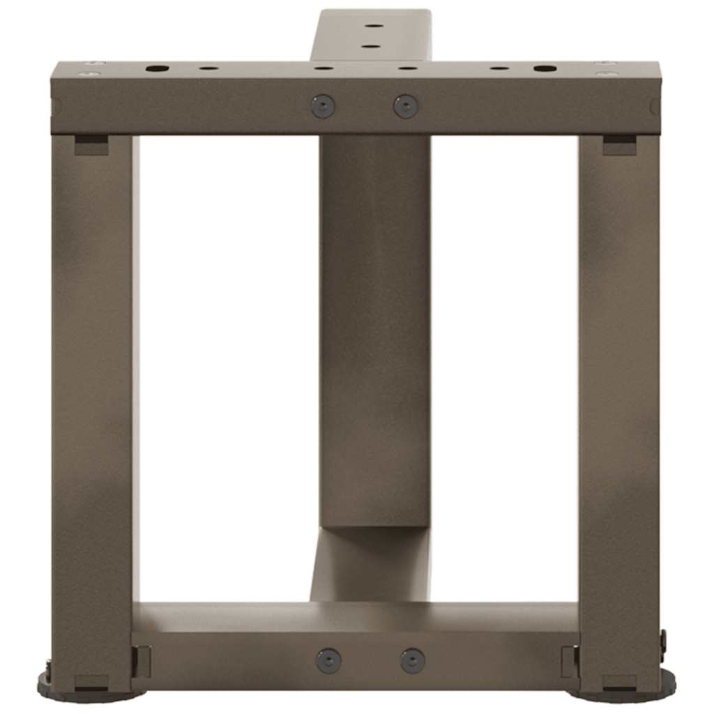 Pieds de table basse en T, 2 pièces, noir, 30 x 25 x (30-31) cm, acier - XIOS