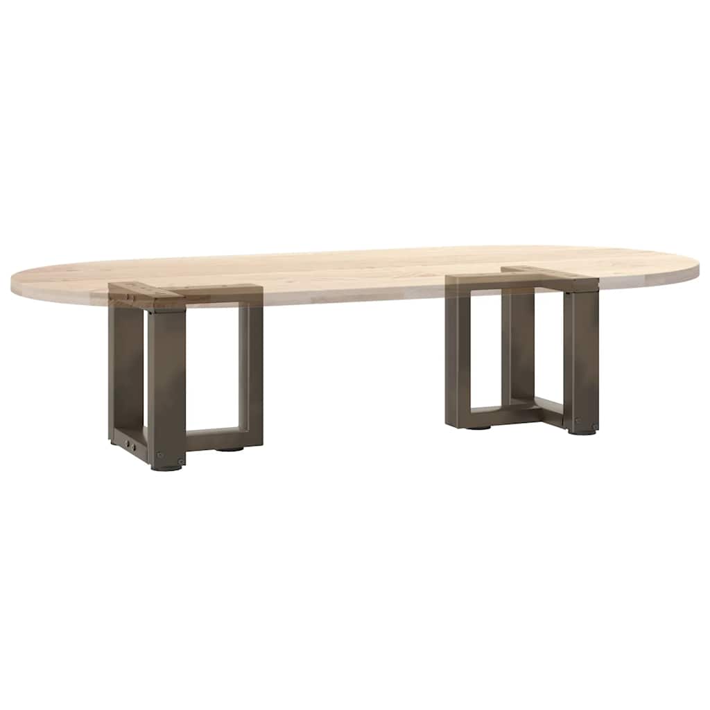 Pieds de table basse en T, 2 pièces, noir, 30 x 25 x (30-31) cm, acier - XIOS