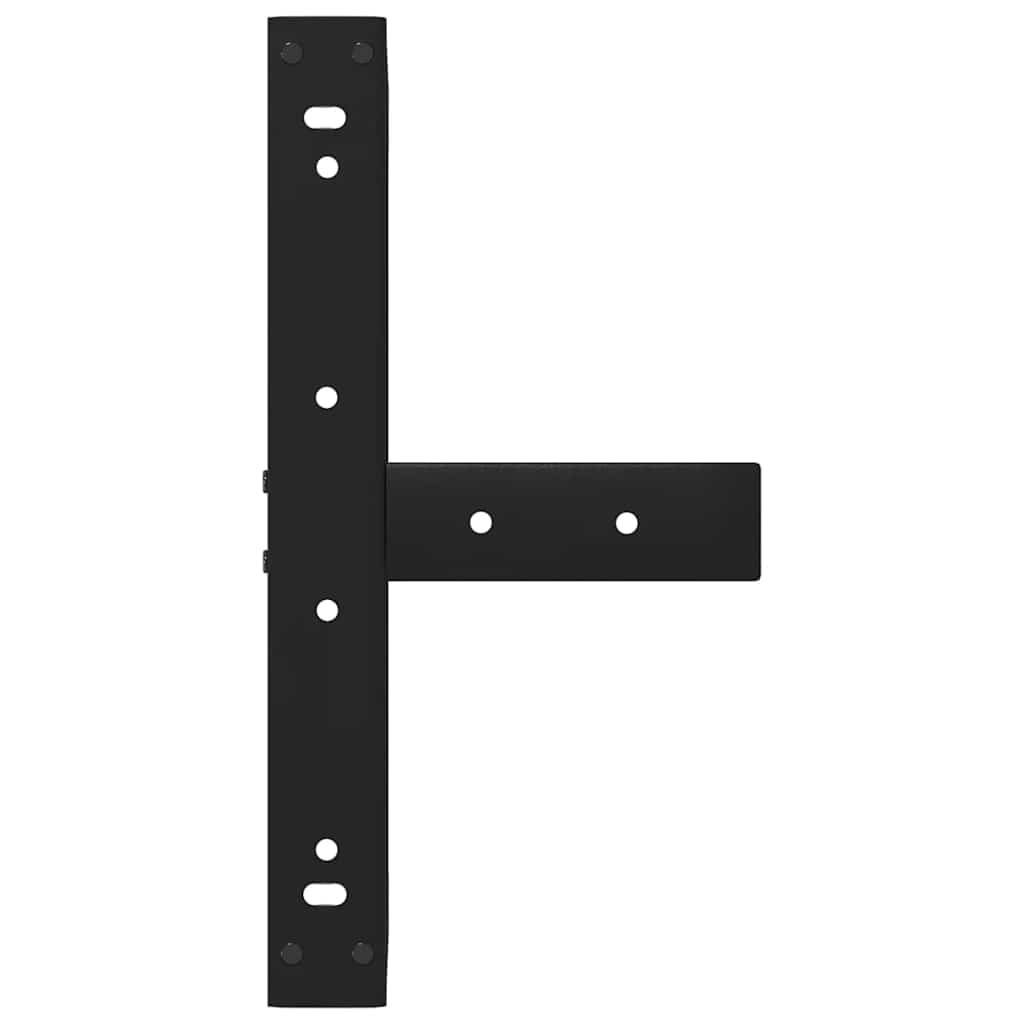 Pieds de table basse en T, 2 pièces, noir, 40 x 25 x (30-31) cm, acier - XIOS