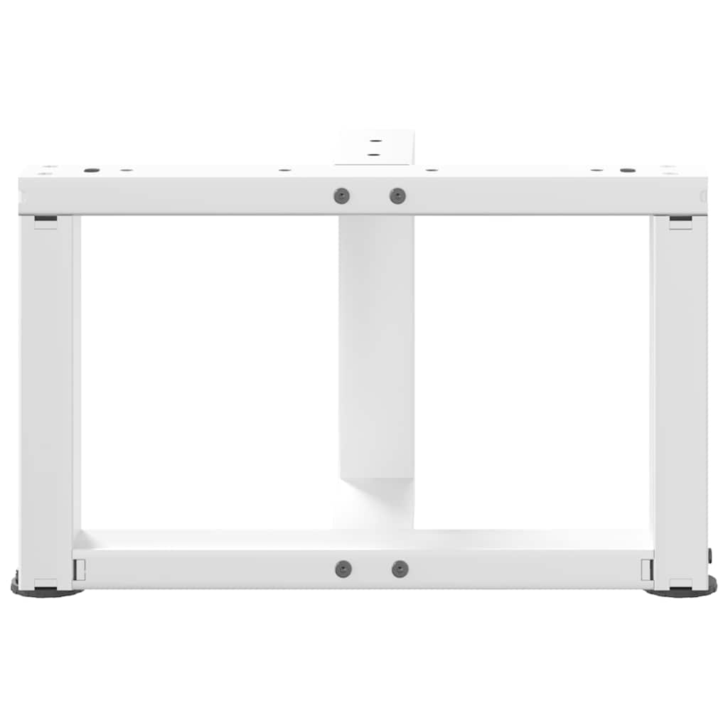 Pieds de table basse en T, 2 pièces, blanc, 40 x 25 x (30-31) cm, acier - XIOS