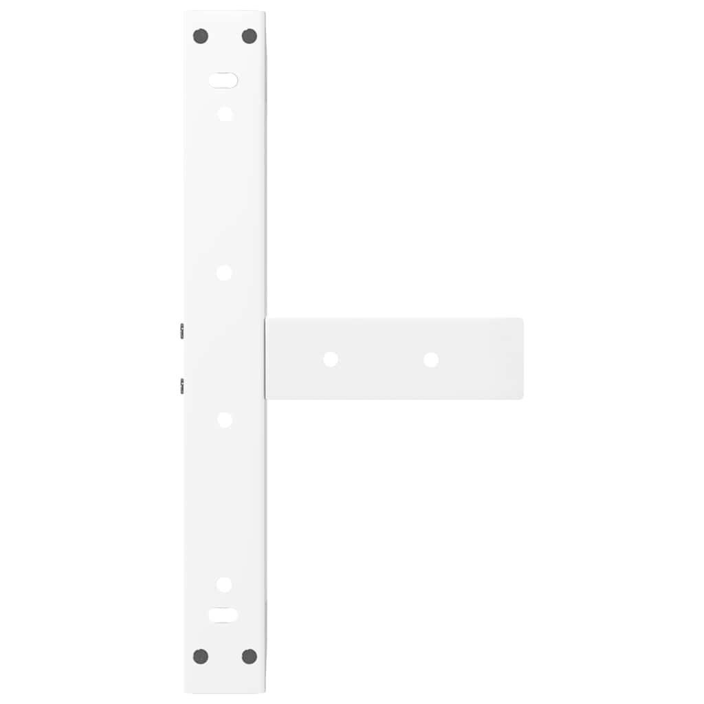 Pieds de table basse en T, 2 pièces, blanc, 40 x 25 x (30-31) cm, acier - XIOS
