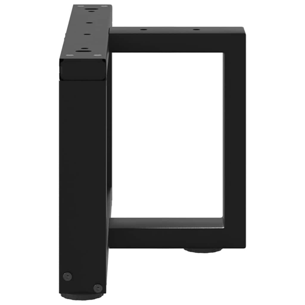Pieds de table basse en T, 2 pièces, noir, 50 x 25 x (30-31) cm, acier - XIOS