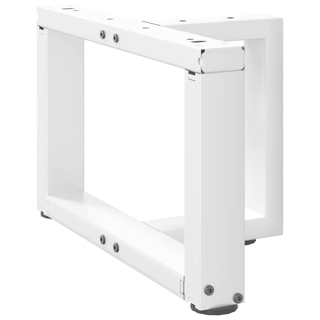 Pieds de table basse en T, 2 pièces, blanc, 50 x 25 x (30-31) cm, acier - XIOS