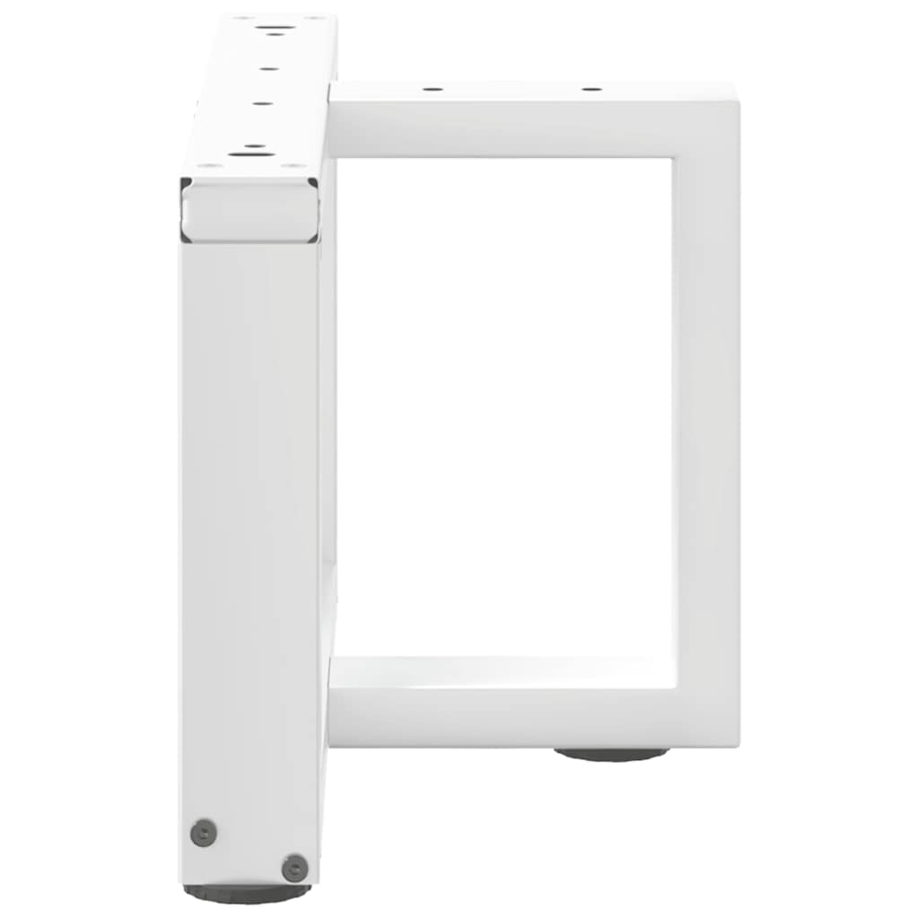 Pieds de table basse en T, 2 pièces, blanc, 50 x 25 x (30-31) cm, acier - XIOS