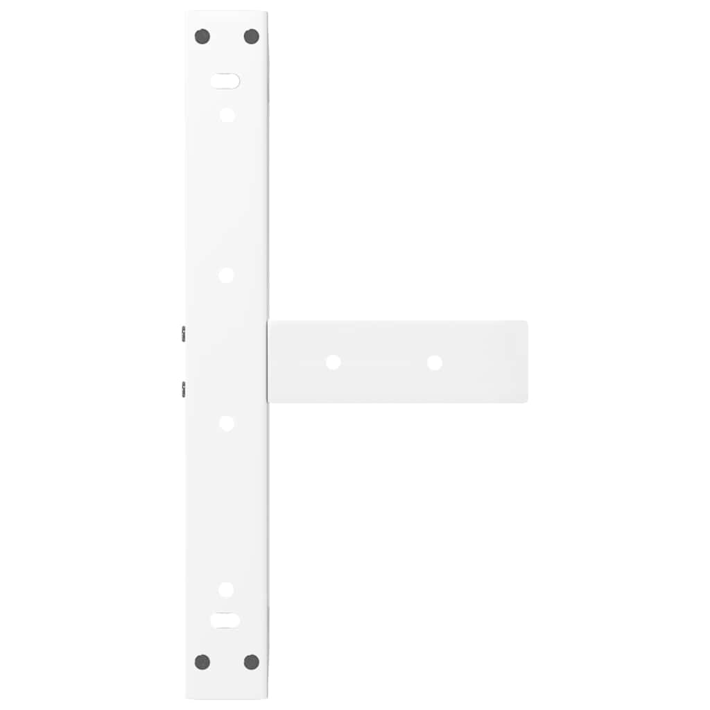 Pieds de table basse en T, 2 pièces, blanc, 50 x 25 x (30-31) cm, acier - XIOS