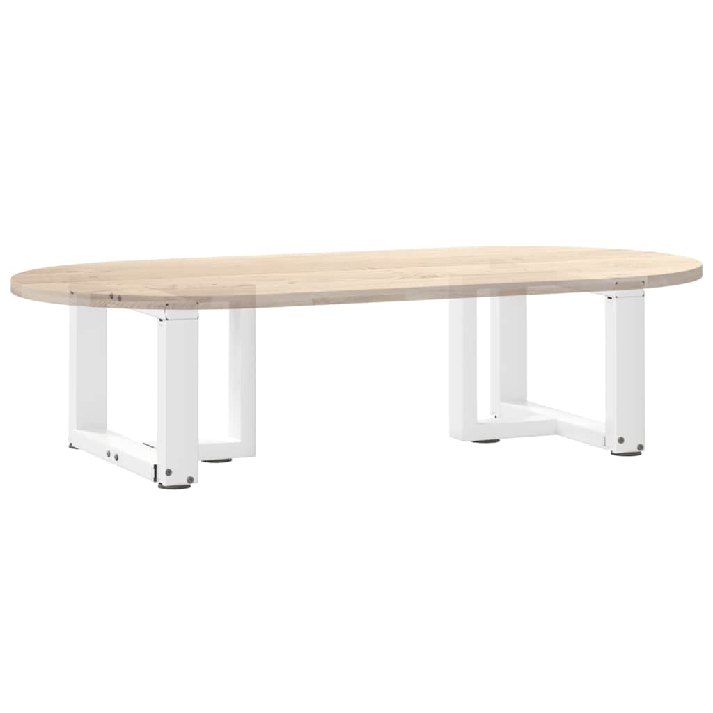 Pieds de table basse en T, 2 pièces, blanc, 50 x 25 x (30-31) cm, acier - XIOS