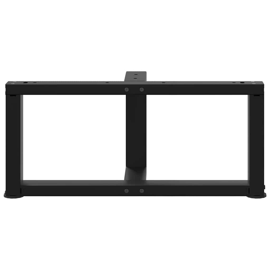 Pieds de table basse en T, 2 pièces, noir, 70 x 25 x (30-31) cm, acier - XIOS