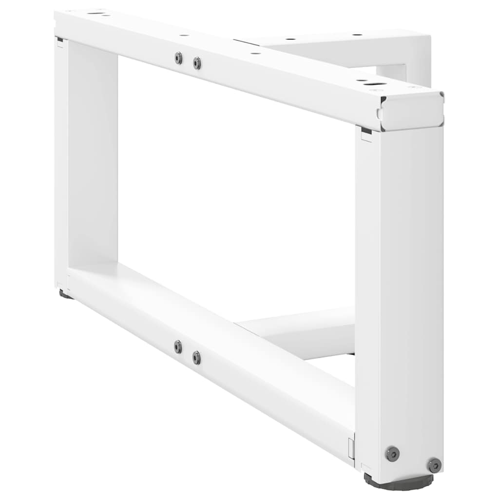 Pieds de table basse en T, 2 pièces, blanc, 70 x 25 x (30-31) cm, acier - XIOS