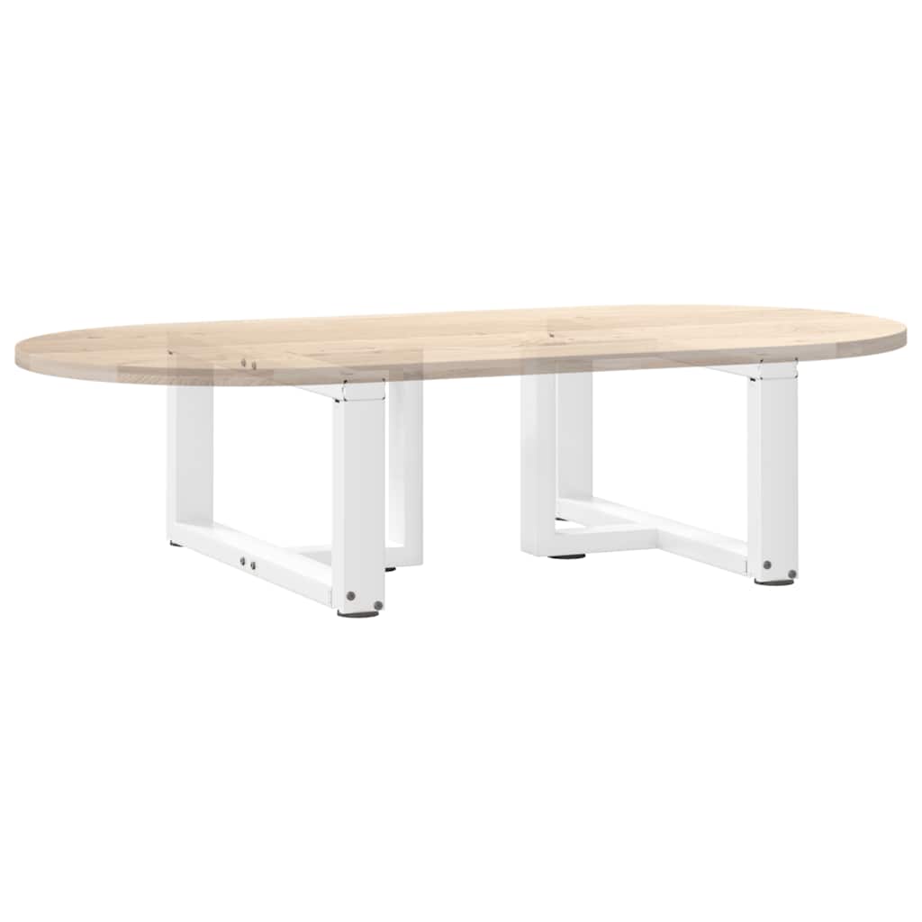 Pieds de table basse en T, 2 pièces, blanc, 70 x 25 x (30-31) cm, acier - XIOS