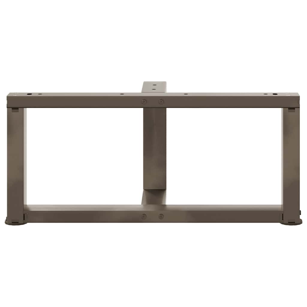Pieds de table basse en T, 2 pièces, noir, 70 x 25 x (30-31) cm, acier - XIOS
