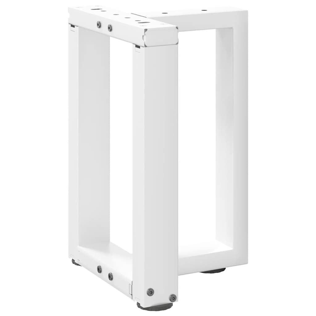 Pieds de table basse en T, 2 pièces, blanc, 28 x 25 x (42-43) cm, acier - XIOS