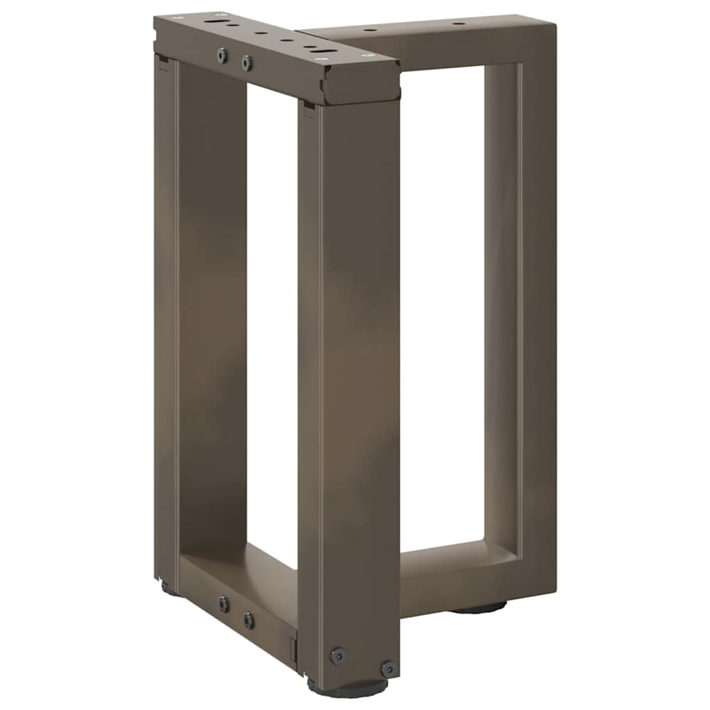 Pieds de table basse en T, 2 pièces, noir, 28 x 25 x (42-43) cm, acier - XIOS