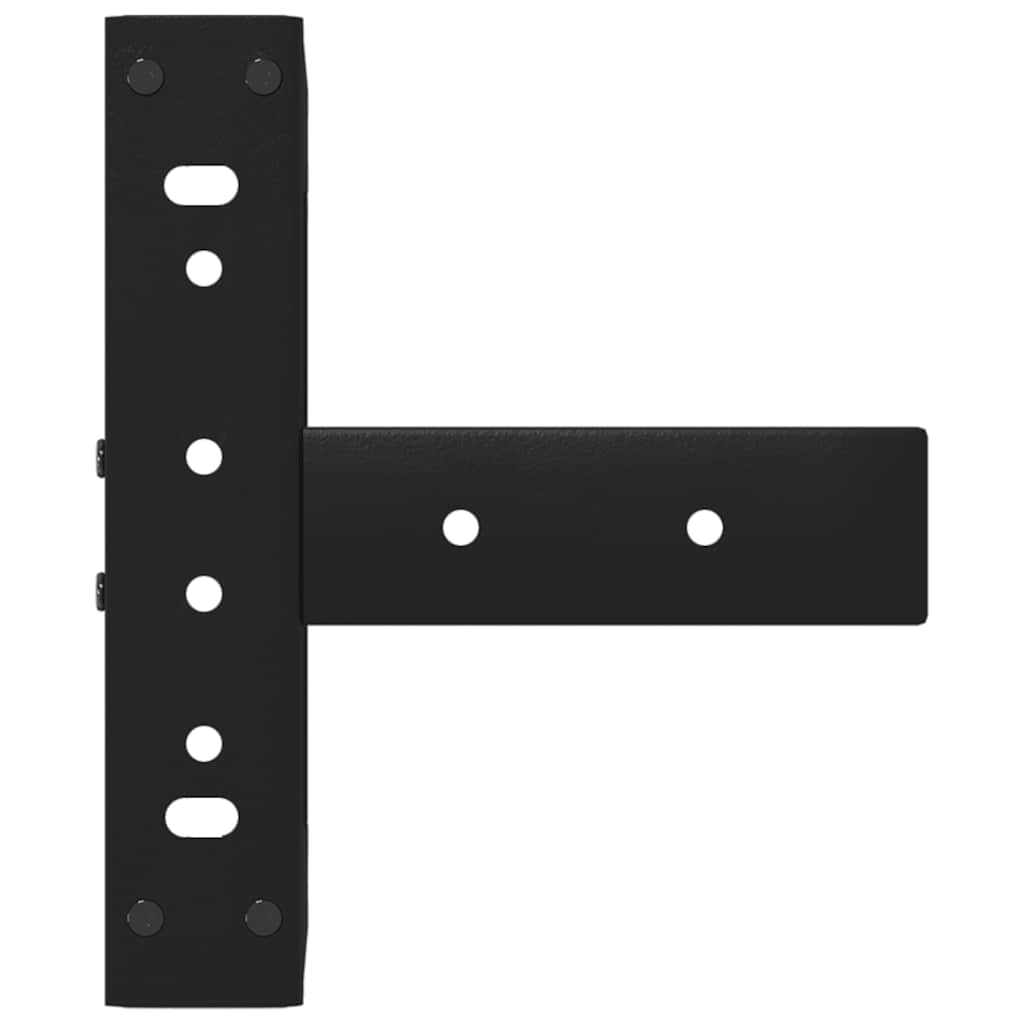 Pieds de table basse en T, 2 pièces, noir, 38 x 25 x (42-43) cm, acier - XIOS