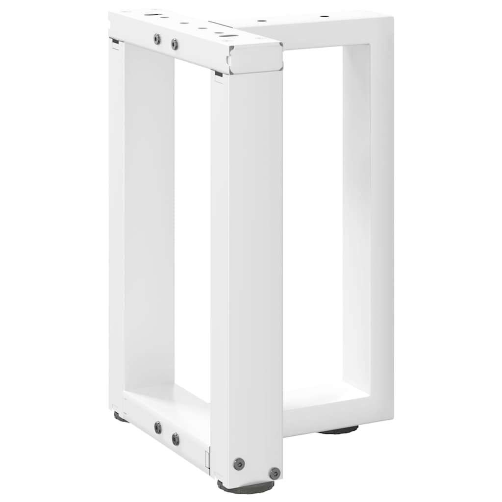 Pieds de table basse en T, 2 pièces, blanc, 38 x 25 x (42-43) cm, acier - XIOS
