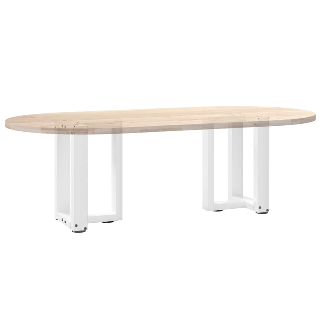 Pieds de table basse en T, 2 pièces, blanc, 38 x 25 x (42-43) cm, acier - XIOS