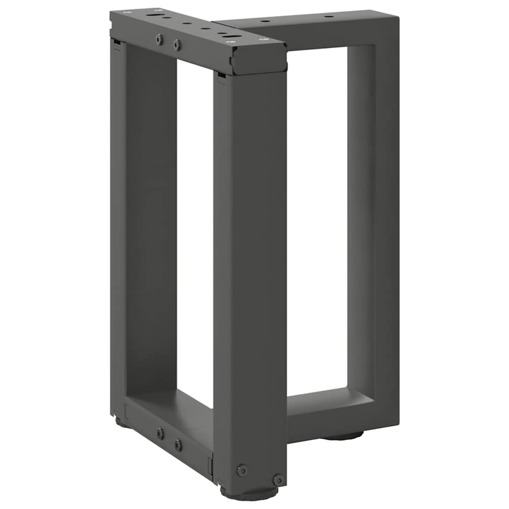 Pieds de table basse en T 2 pièces Anthracite 38 x 25 x (42-43) cm Acier - XIOS