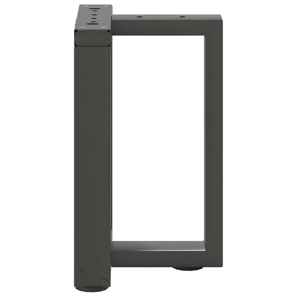 Pieds de table basse en T 2 pièces Anthracite 38 x 25 x (42-43) cm Acier - XIOS