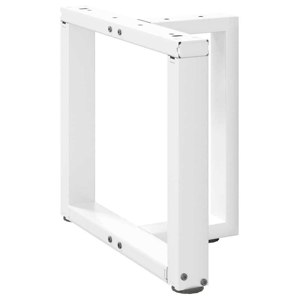 Pieds de table basse en T, 2 pièces, blanc, 50 x 25 x (42-43) cm, acier - XIOS