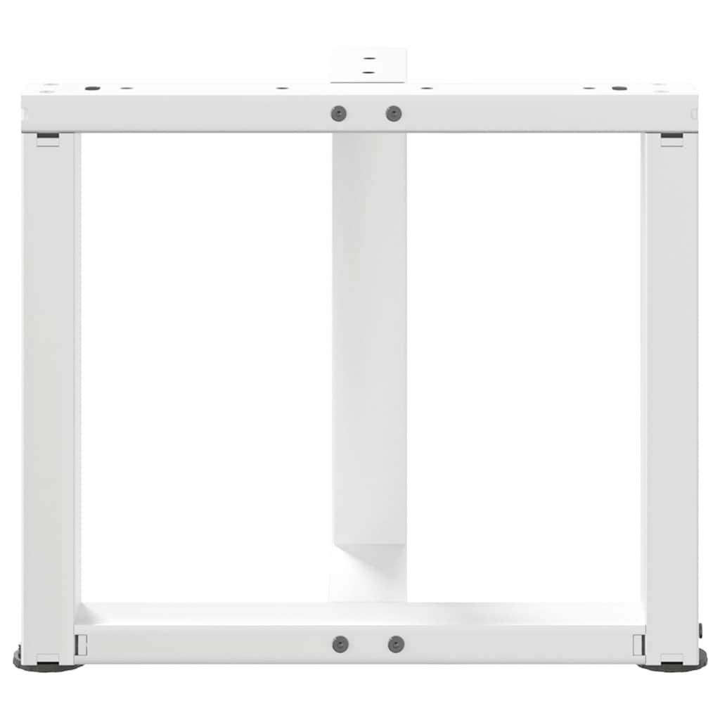 Pieds de table basse en T, 2 pièces, blanc, 50 x 25 x (42-43) cm, acier - XIOS