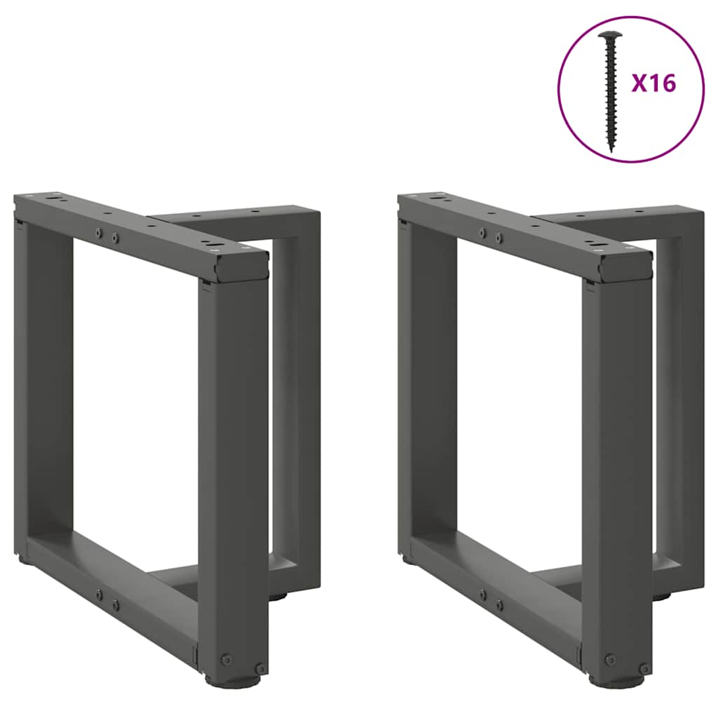Pieds de table basse forme de T 2pcs anthracite 50x25x(42-43)cm Pieds de table vidaXL