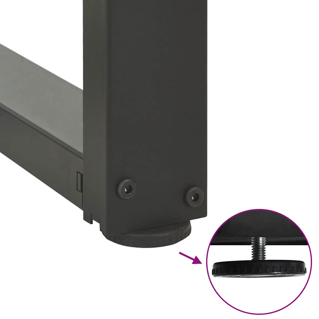 Pieds de table basse forme de T 2pcs anthracite 50x25x(42-43)cm Pieds de table vidaXL