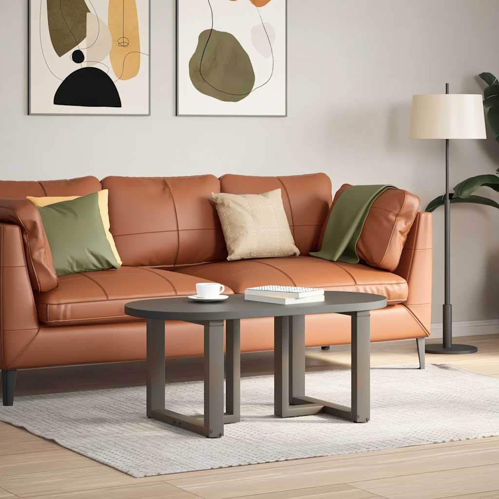 Pieds de table basse en T, 2 pièces, noir, 50 x 25 x (42-43) cm, acier - XIOS