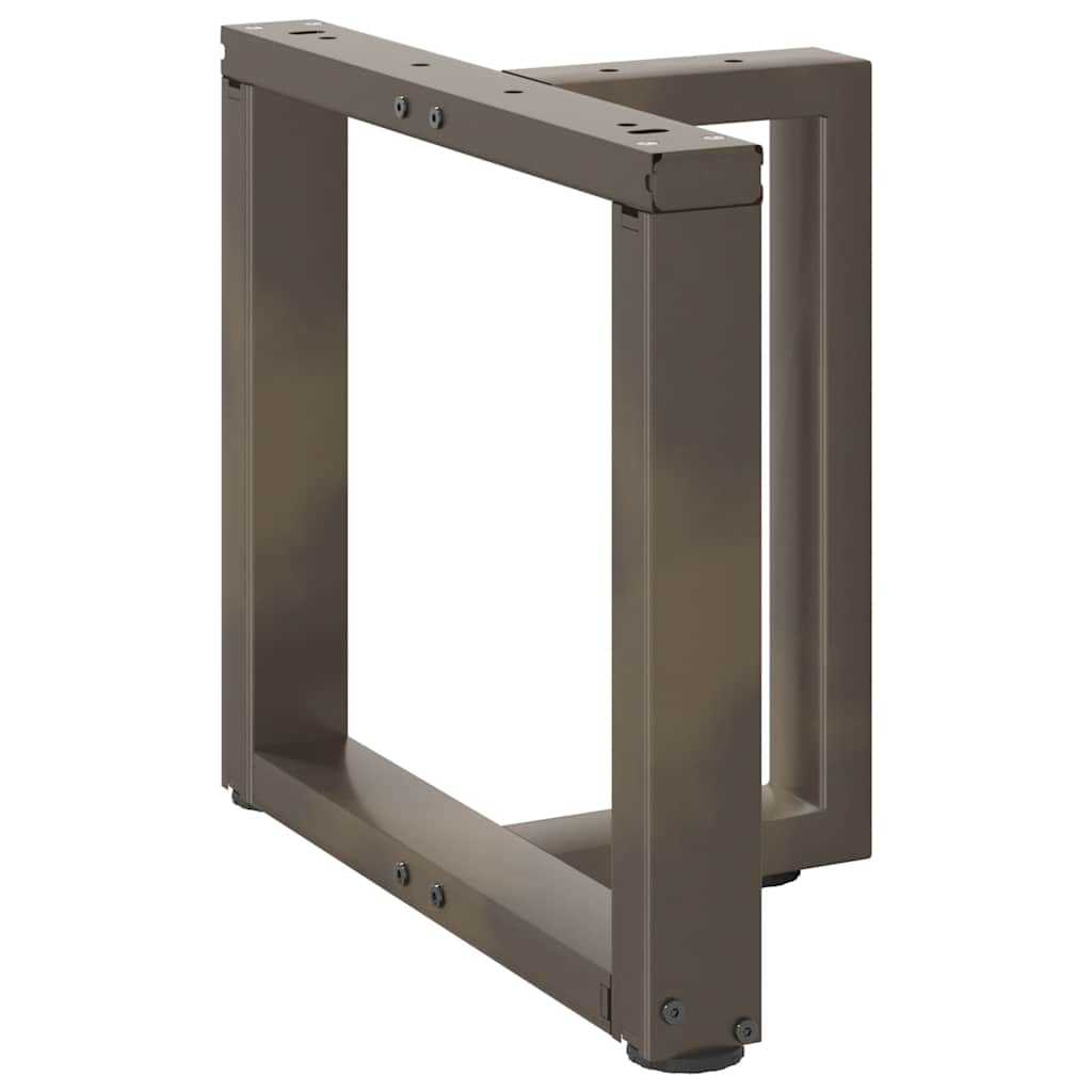 Pieds de table basse en T, 2 pièces, noir, 50 x 25 x (42-43) cm, acier - XIOS