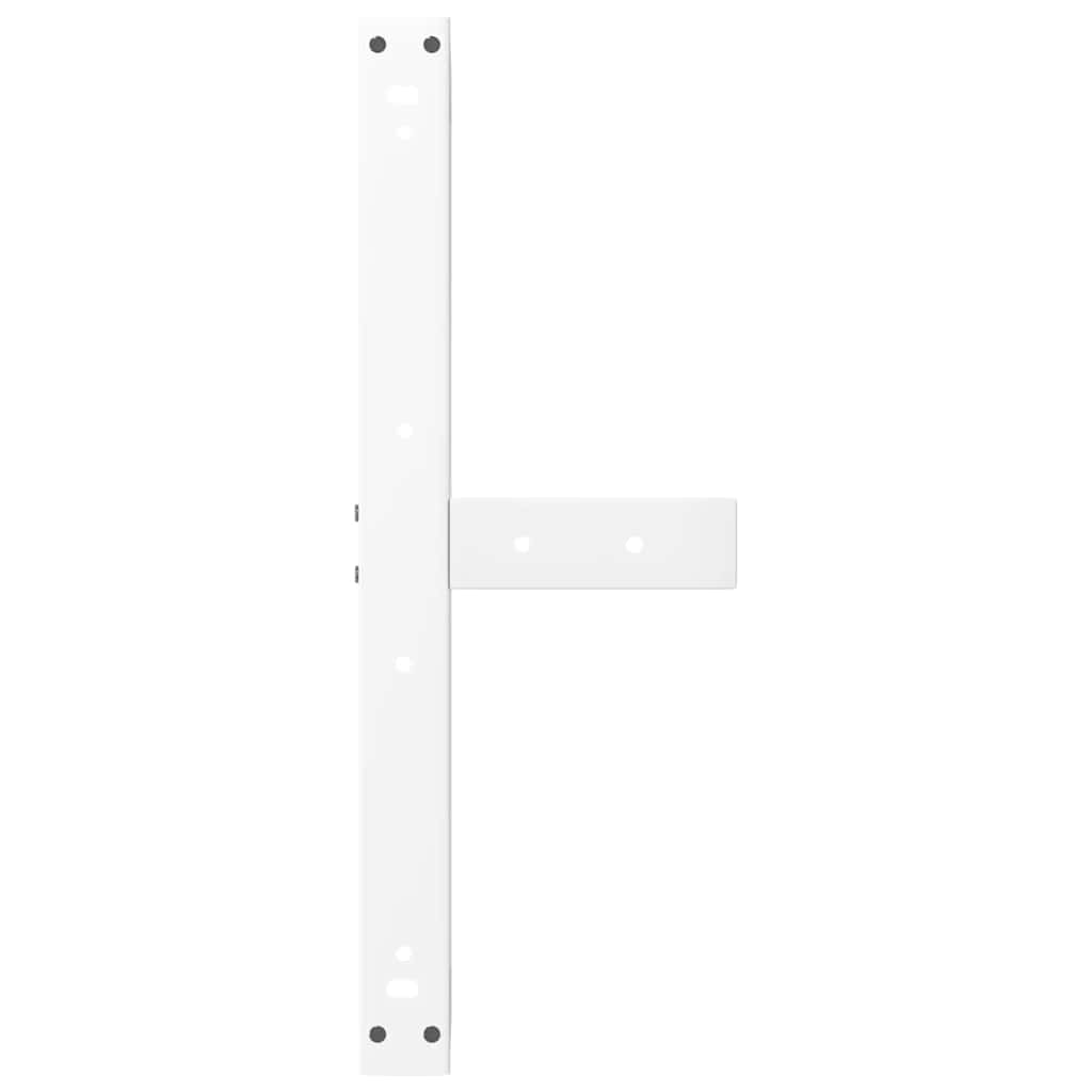 Pieds de table basse en T, 2 pièces, blanc, 60 x 25 x (42-43) cm, acier - XIOS
