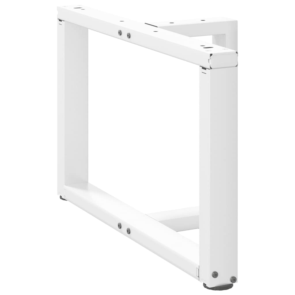 Pieds de table basse en T, 2 pièces, blanc, 70 x 25 x (42-43) cm, acier - XIOS