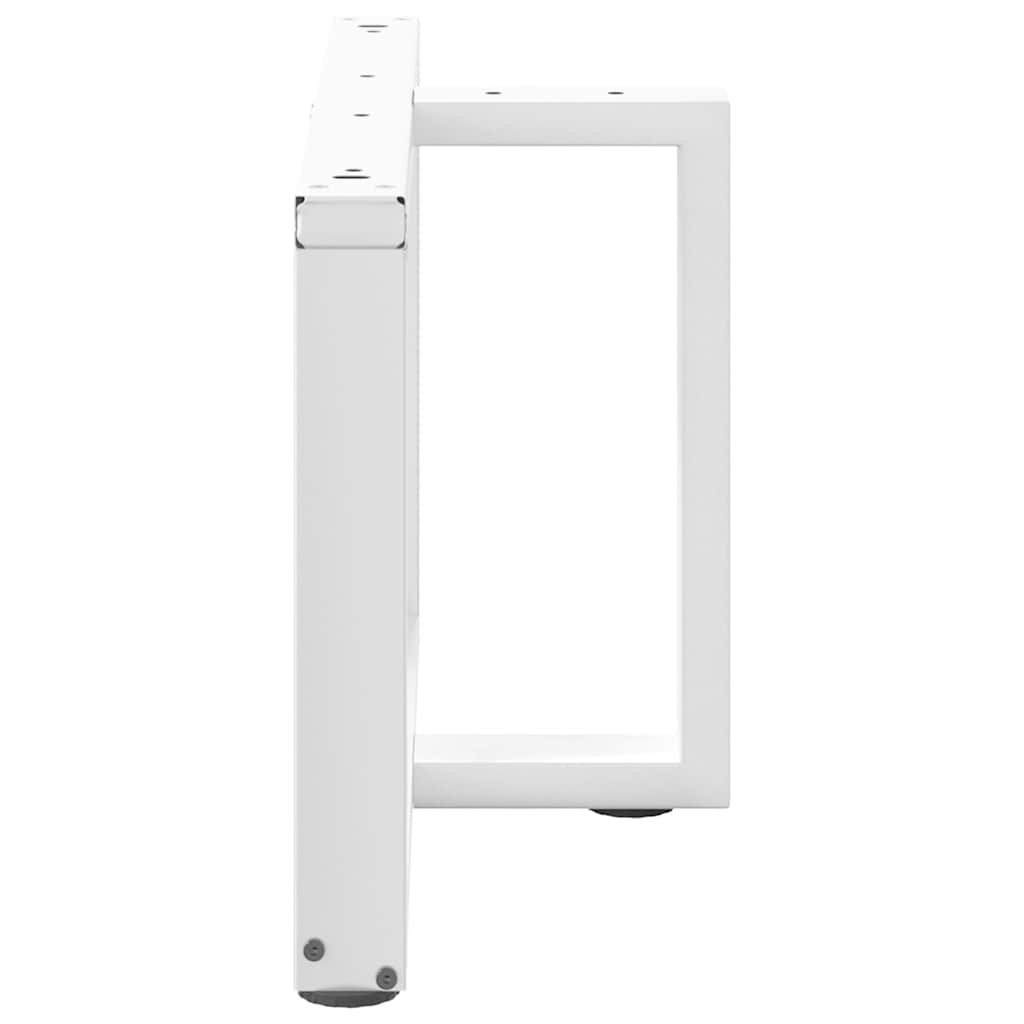 Pieds de table basse en T, 2 pièces, blanc, 70 x 25 x (42-43) cm, acier - XIOS