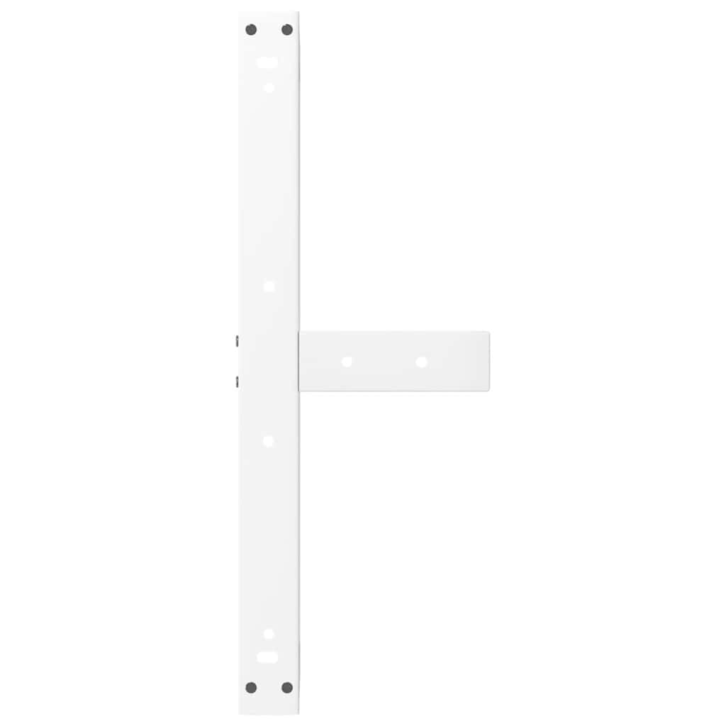 Pieds de table basse en T, 2 pièces, blanc, 70 x 25 x (42-43) cm, acier - XIOS