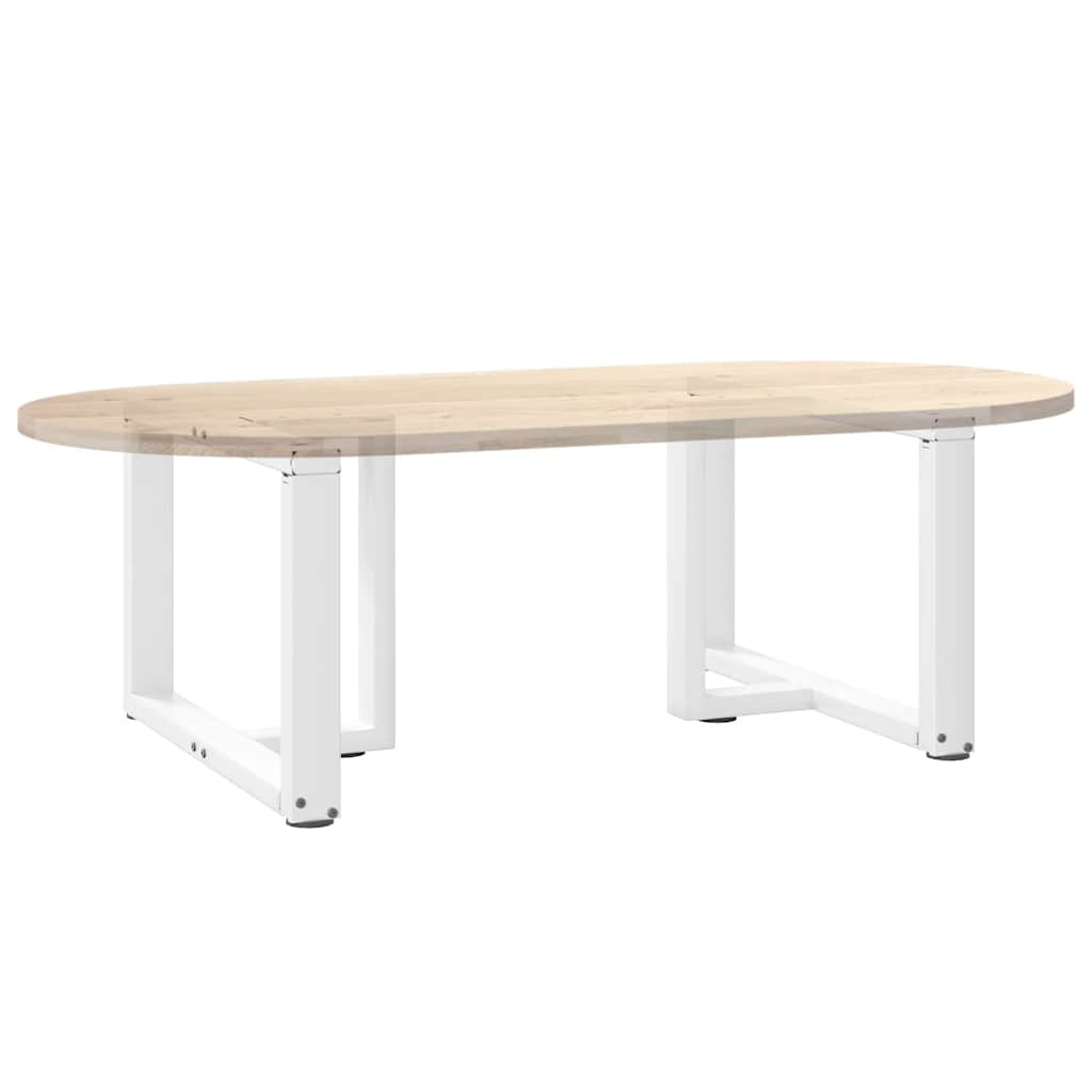 Pieds de table basse en T, 2 pièces, blanc, 70 x 25 x (42-43) cm, acier - XIOS