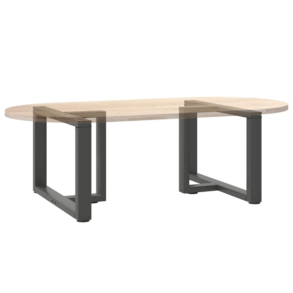 Pieds de table basse en T, 2 pièces, anthracite, 70 x 25 x (42-43) cm, acier - XIOS
