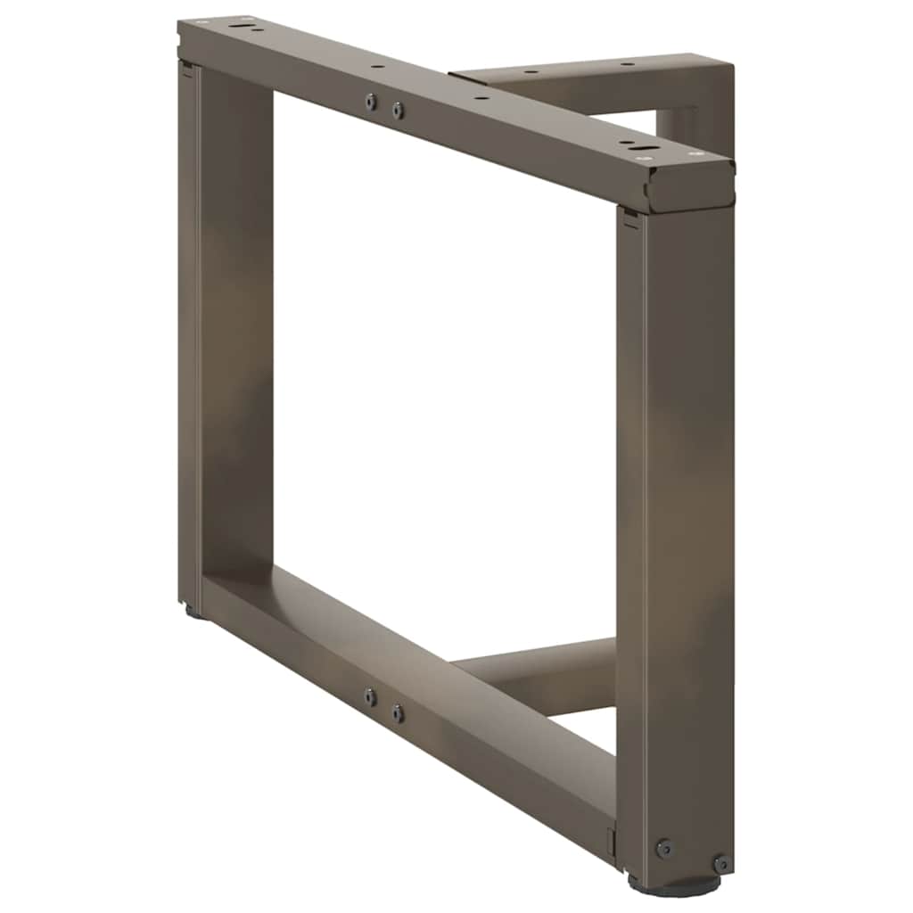 Pieds de table basse en T, 2 pièces, noir, 70 x 25 x (42-43) cm, acier - XIOS