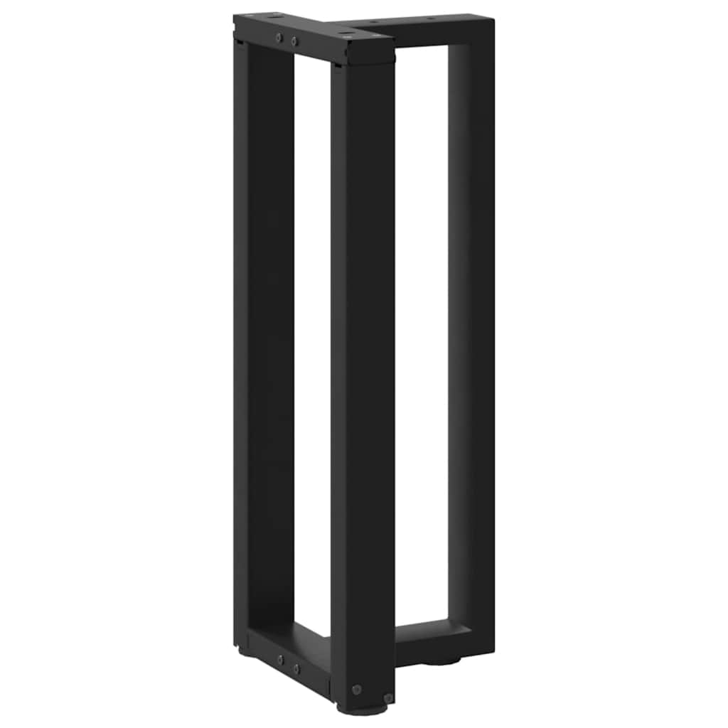 Pieds de table console en T, 2 pièces, noir, 25 x 28 x (72-73) cm, acier - XIOS