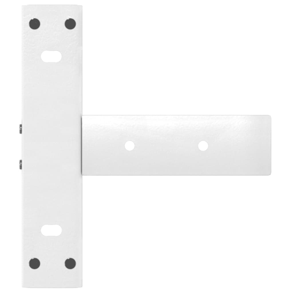 Pieds de table console en T, 2 pièces, blanc, 25 x 28 x (72-73) cm, acier - XIOS