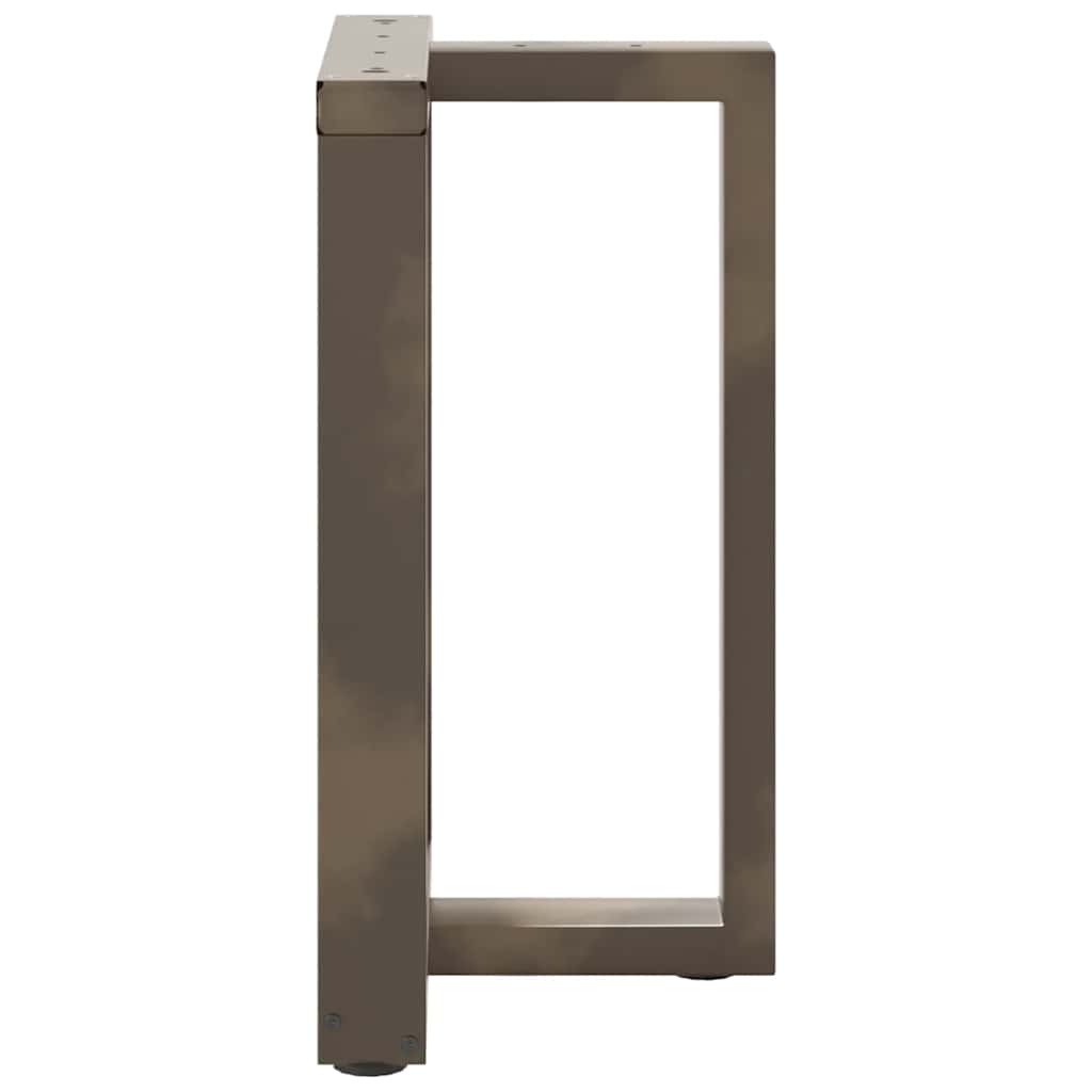 Pieds de table à manger en T, 2 pièces, noir, 50 x 35 x (72-73) cm, acier - XIOS