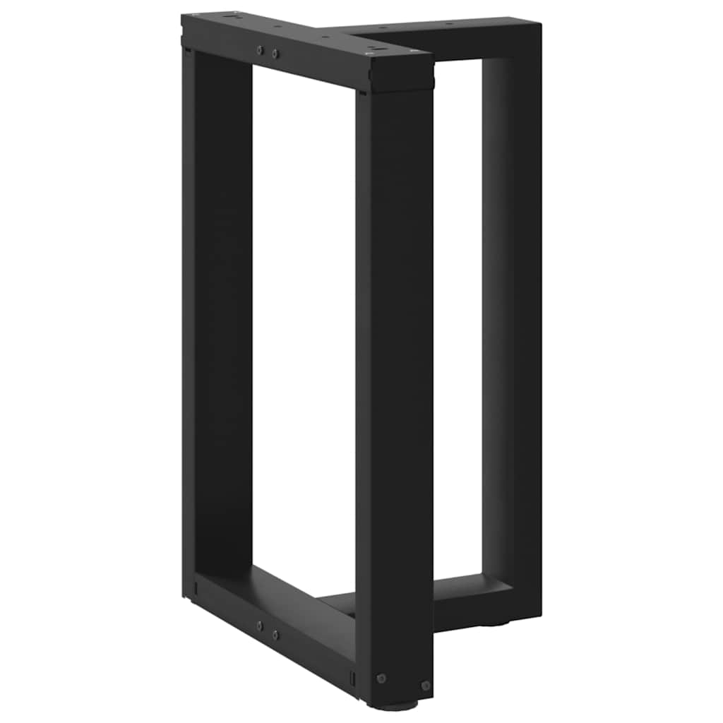 Pieds de table à manger en T, 2 pièces, noir, 60 x 35 x (72-73) cm, acier - XIOS
