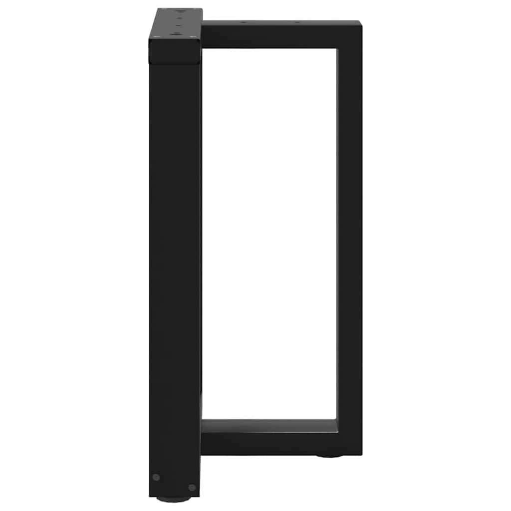 Pieds de table à manger en T, 2 pièces, noir, 60 x 35 x (72-73) cm, acier - XIOS