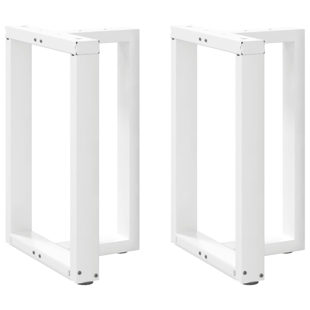 Pieds de table à manger en T, 2 pièces, blanc, 60 x 35 x (72-73) cm, acier - XIOS